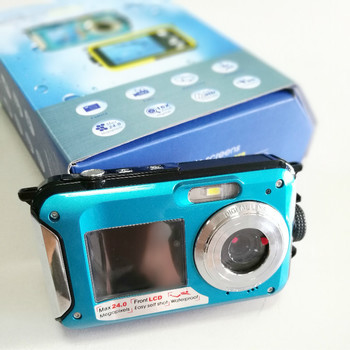 工廠直銷(xiāo)雙屏防水?dāng)?shù)碼相機(jī) 2400萬(wàn)微距高清水下攝影機(jī)，支持一件代發(fā)及攝影攝像服務(wù)